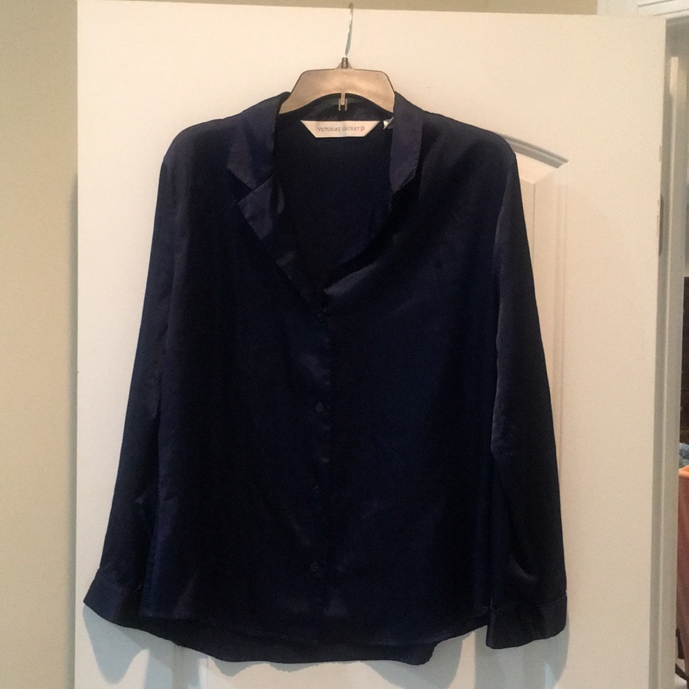 Victoria Secret Silky Navy PJ Set